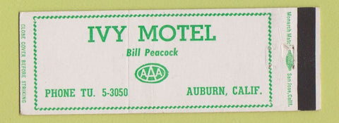 Matchbook Cover - Ivy Motel Auburn CA Full Length