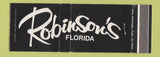 Matchbook Cover - Robinson's FL Florida WEAR Full Length