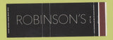 Matchbook Cover - Robinson's Full Length