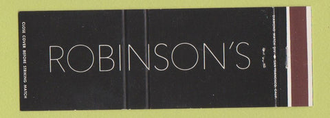 Matchbook Cover - Robinson's Full Length