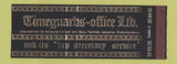 Matchbook Cover - Timeguards Office Stellenberatung Switzerland Full Length