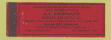 Matchbook Cover - AC Eschmann Wrecking Supply kindling St Louis MO Full Length