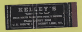 Matchbook Cover - Kelley's Restaurant Cabins Derby Line VT Full Length