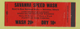 Matchbook Cover - Savanna Speed Wash laundry Savanna IL Full Length