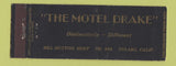 Matchbook Cover - Motel Drake Tulare CA Full Length
