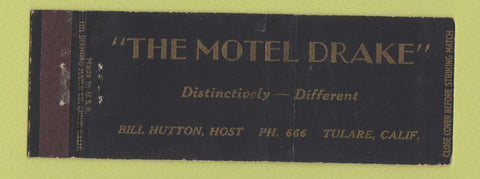 Matchbook Cover - Motel Drake Tulare CA Full Length