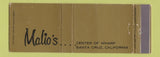 Matchbook Cover - Malio's Santa Cruz CA WEAR Full Length