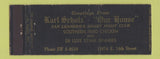 Matchbook Cover - Karl Scholz' Our House Restaurant San Leandro CA Full Length
