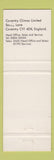 Matchbook Cover - Climax Fork Lifts Trucks Coventry England