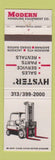 Matchbook Cover - Hyster Fork Lifts Madison Heights Jackson Saginaw MI