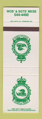 Matchbook Cover - Wos' Sergeants Mess Canada Military SAMPLE