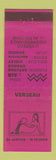 Matchbook Cover - Horoscope Aquarius France