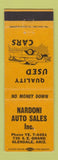 Matchbook Cover - Nardoni Auto Sales Glendale AZ