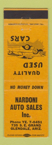 Matchbook Cover - Nardoni Auto Sales Glendale AZ