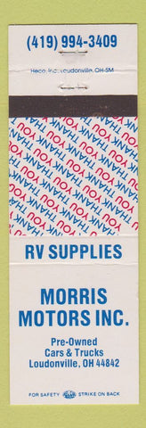Matchbook Cover - Morris Motors RV Supplies Loudonville OH
