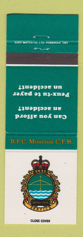 Matchbook Cover - BFC Moncton NB CFB Canada Canadian Military