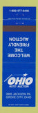 Matchbook Cover - Ohio Auto Auction Manheim's Grove City OH