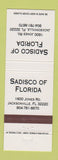 Matchbook Cover - Sadisco of Florida Jacksonville FL Auto Auction