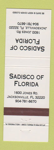Matchbook Cover - Sadisco of Florida Jacksonville FL Auto Auction