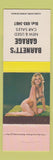 Matchbook Cover - Barnett's Garage Used Cars pinup