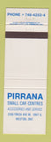Matchbook Cover - Pirrana Small Car Centres Weston ON