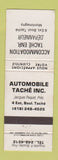 Matchbook Cover - Automobile Tache Montmagny QC WEAR