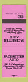 Matchbook Cover - Pacesetter Auto Chesterton IN NEON PINK