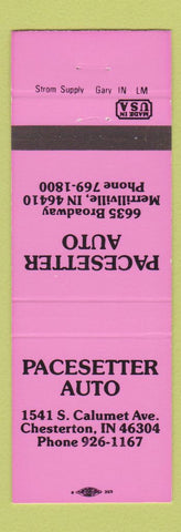 Matchbook Cover - Pacesetter Auto Chesterton IN NEON PINK