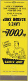 Matchbook Cover - Lane's Barber Shop Manteca CA