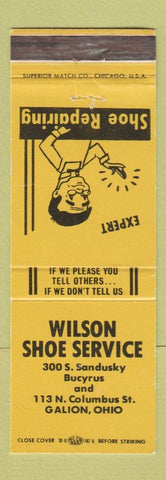 Matchbook Cover - Wilson Shoe Service Galion OH WEAR