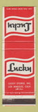 Matchbook Cover - Luck Stores Los Angeles CA