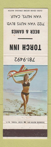 Matchbook Cover - Torch Inn Van Nuys CA bar pinup