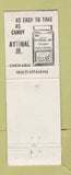 Matchbook Cover - Walgreens Drug Store Privilege DD Bean WEAR
