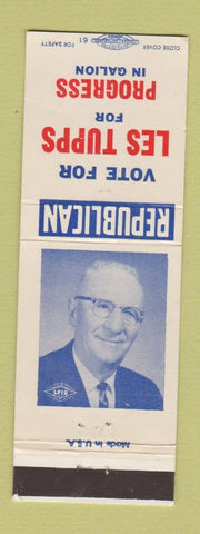 Matchbook Cover - Les Tupps Election Galion OH