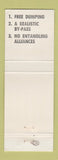 Matchbook Cover - Les Tupps Election Galion OH