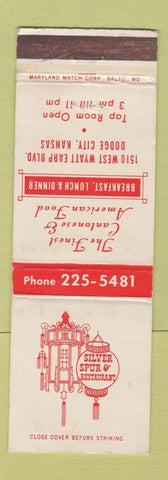 Matchbook Cover - Silver Spur & Restaurant Dodge City KS Chinese WEAR