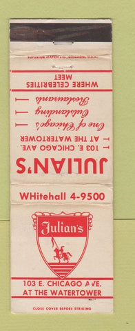 Matchbook Cover - Julian's Restaurant Chicago IL WEAR