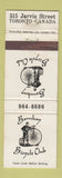 Matchbook Cover - Bombay Bicycle Club Toronto ON WEAR