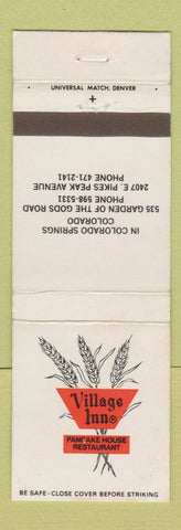 Matchbook Cover - Village Inn Pancake House Colorado Springs