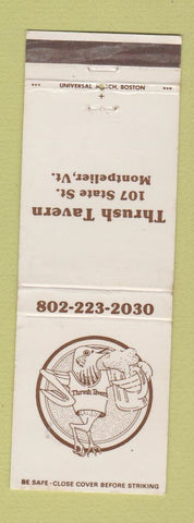 Matchbook Cover - Thrush Tavern Montpelier VT WEAR