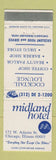 Matchbook Cover - Midland Hotel Chicago IL