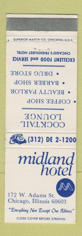 Matchbook Cover - Midland Hotel Chicago IL