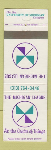 Matchbook Cover - Michigan League University of MI Campus Ann Arbor WEAR
