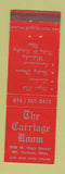 Matchbook Cover - Carriage Room Mount Vernon OH restaurant