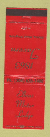 Matchbook Cover - Elkins Motor Lodge WV WEAR