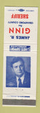 Matchbook Cover - James Ginn Crawford County Sheriff OH