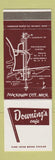 Matchbook Cover - Downing's Cafe Mackinaw City MI