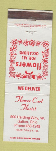 Matchbook Cover - Flower Cart Florist Flowers Galion OH WEAR