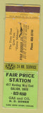 Matchbook Cover - Fair Price Station oil gas Red Head Galion OH WEAR #1