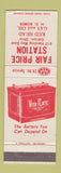 Matchbook Cover - Fair Price oil gas Red Head Galion OH Vita Plate Battery #2